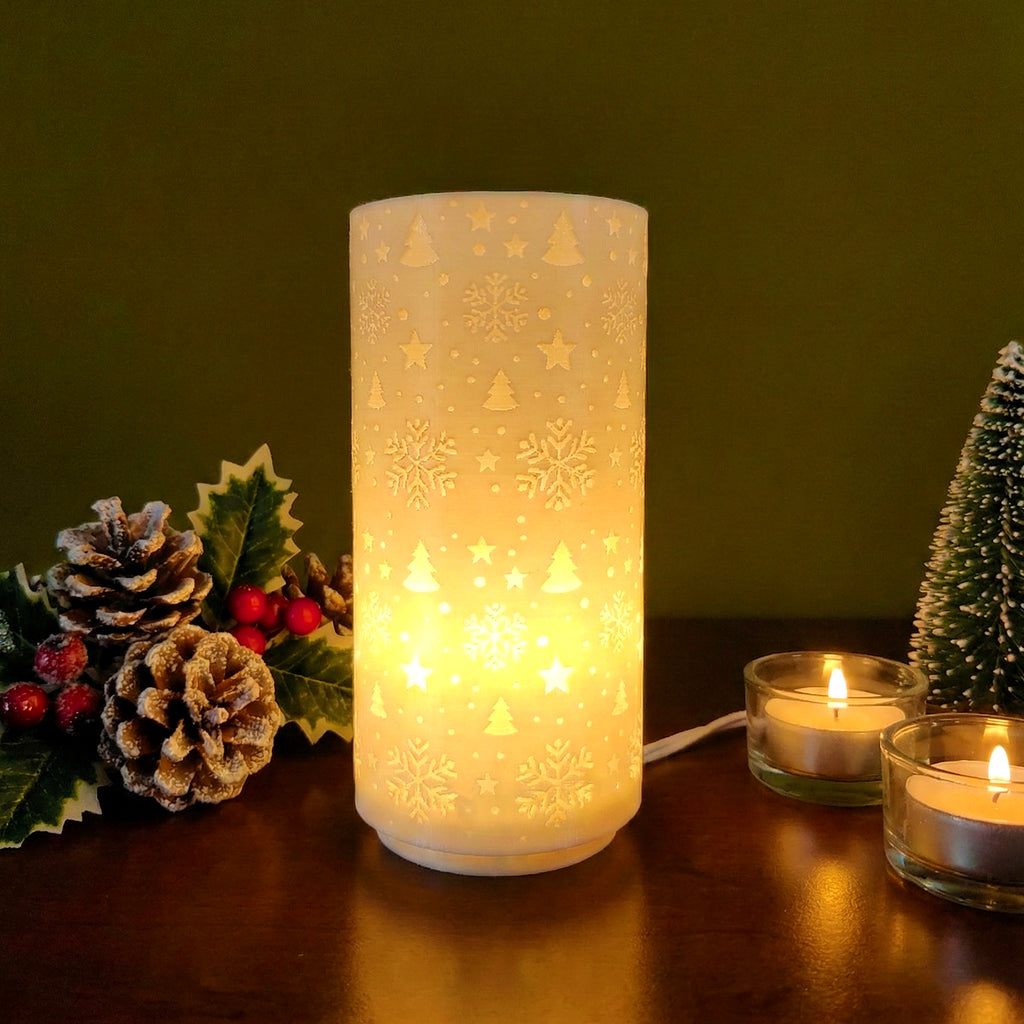 Lampara cilindrica navideña