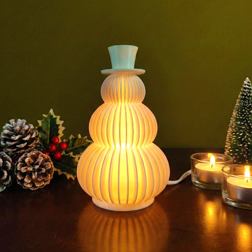 Lampara Muñeco de Nieve